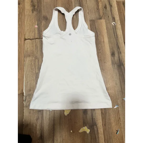 Lululemon Cool Racerback Tank Top White‎ Luon Yoga Workout Shirt Womens - Image 4