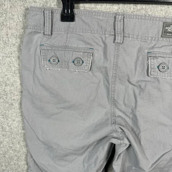 The North Face Capri Pants Womens Size 10 Gray Cargo Hiking Cotton Pockets‎ - Image 16