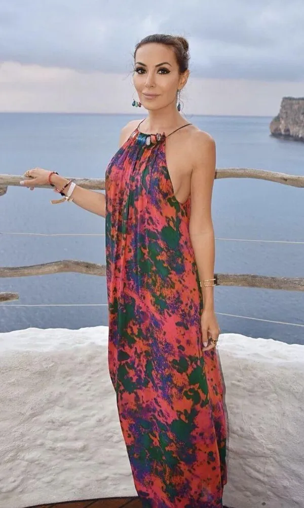 Zara maxi dress long printed beaded bohemian summer - Image 5