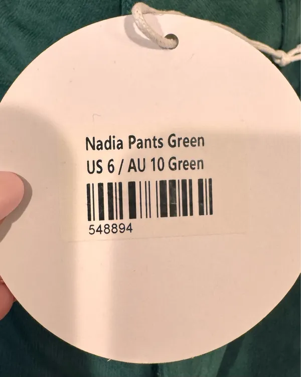 NWT Princess Polly Dark Green Nadia Corduroy Pants Flare Leg High Waist Rise 6 - Image 7