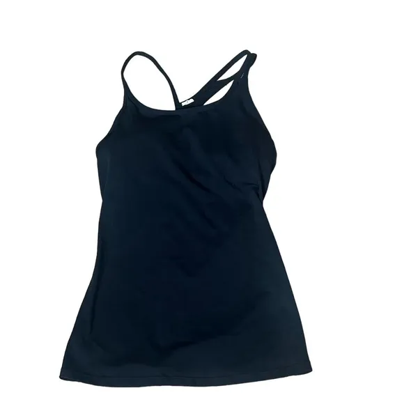Fabletics Women's Black Athletic Tank Top Strappy Back Size L - Image 2