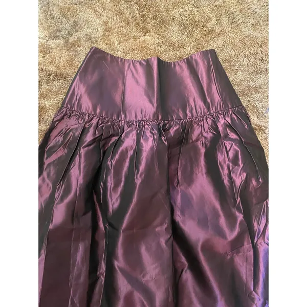 Vintage Albert Paul Iridescent Purple Taffeta Midi Skirt NWT Deadstock Whimsy - Image 2