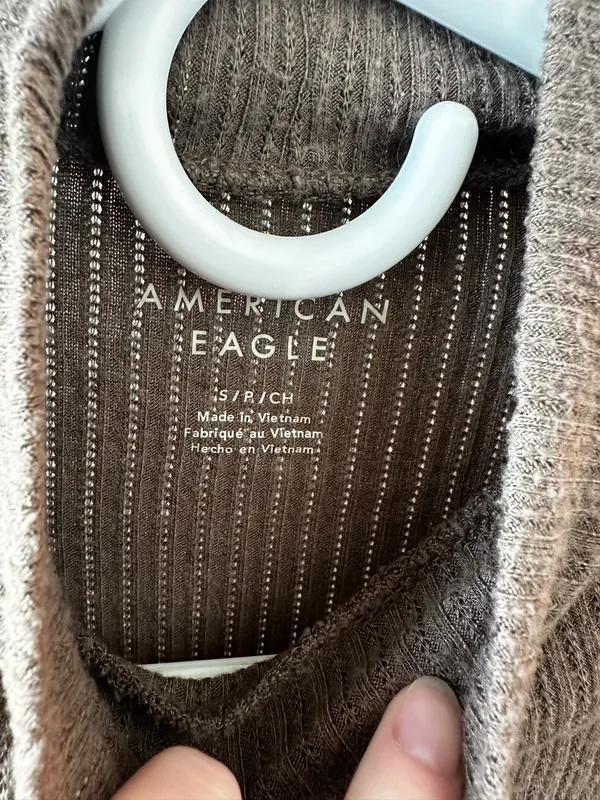 American Eagle Mockneck Long Sleeve Ribbed bodysuit  - Image 3
