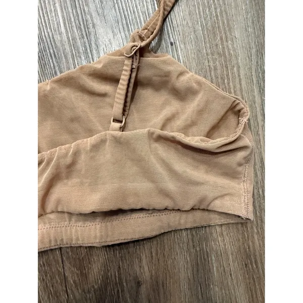 Skims Summer Mesh Bralette Tan Nude Sheer Scoop Neck Adjustable Straps XL - Image 4