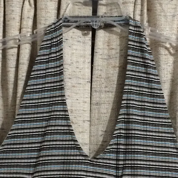 American Eagle Stripe Ribbed Halter Dress - Image 2