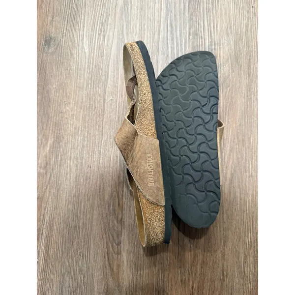 Birkenstock Gizeh Tobacco Brown Oiled Leather Thong Sandals Womens 40 L9 Regular - Image 7