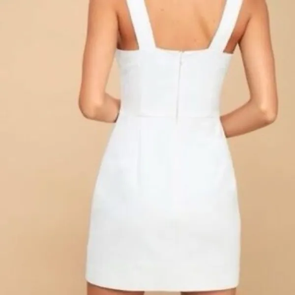 Revolve Finders Keepers Mila Sleeveless Button Detail Mini Dress size XL Nwot - Image 5