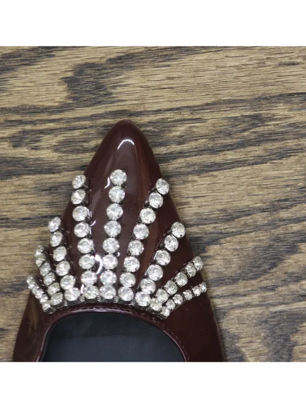 A New Day Womens Serafina Heels Rhinestone Patent 94661782 Burgundy Red 7M - Image 10