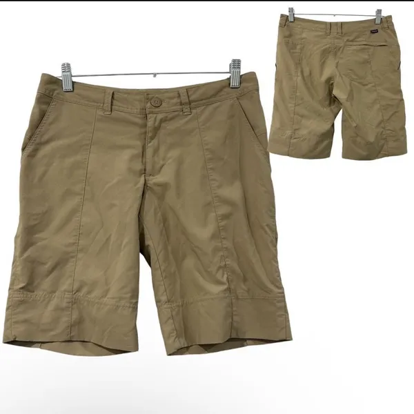Patagonia Women's Inter Continental‎ Khaki Sesame Hiking Shorts Size 6 Pockets - Image 2