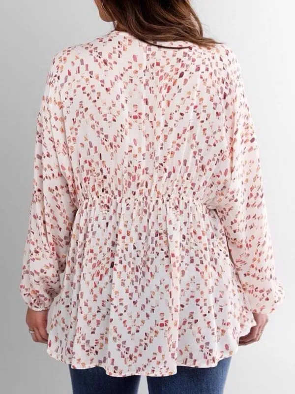 Miss Me Boho Woven Pointelle Lace Up Dolman Sleeves Peasant Top, Sz Medium - Image 8