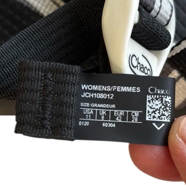 NWT Chaco Z Cloud Sandals Size 11 Black White Grey Geometric Retail $105.00 - Image 6