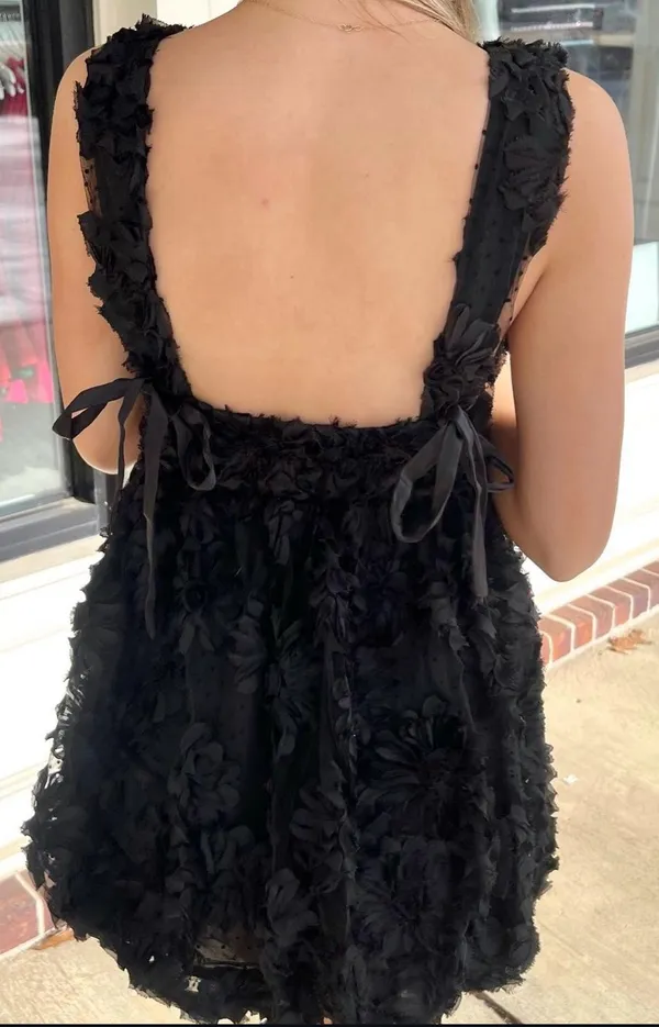 Black Mini Dress Size M - Image 2