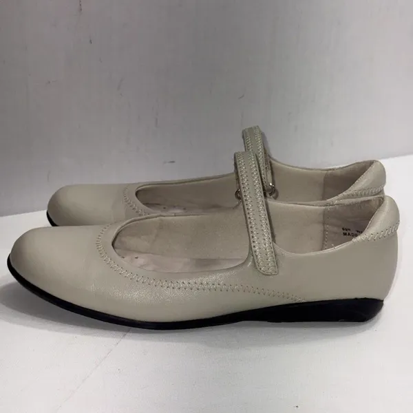 Walking Cradles Mary Jane Minimalist‎ Beige White Leather Cushioned Shoes 6.5N - Image 8