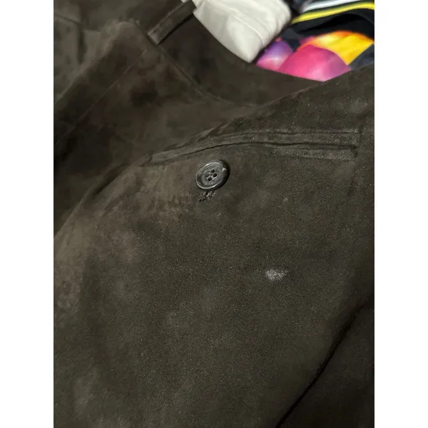 Michael Kors Collection Brown Suede Leather Pants Quiet Luxury Minimalist Runway - Image 10