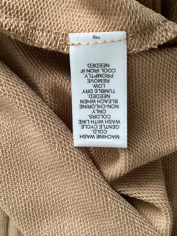 Cato Tan Hooded Crewneck Sweater with Floral Script - Image 8