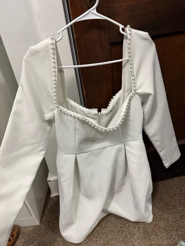 Odd Molly Muse White Pearl Dress - Image 3