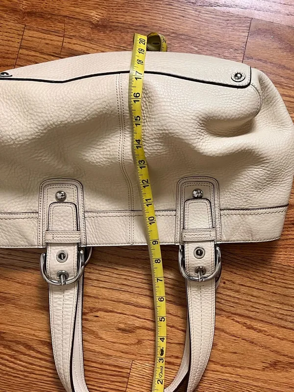 Coach Cream Leather Shoulder Bag - Image 6