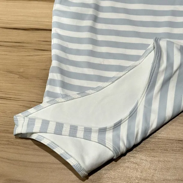 Aritzia Babaton Striped One Piece White Blue Bodysuit Women’s Small - Image 5