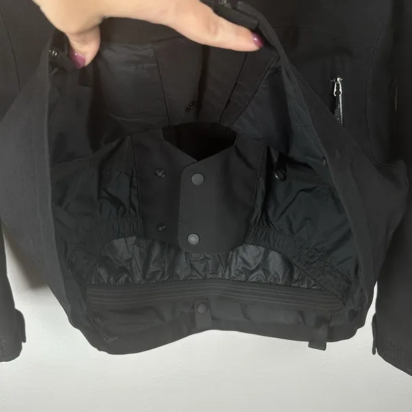Patagonia Powder Bowl Insulated Ski Jacket Womens Size Small Black H2NO Hooded - Image 8