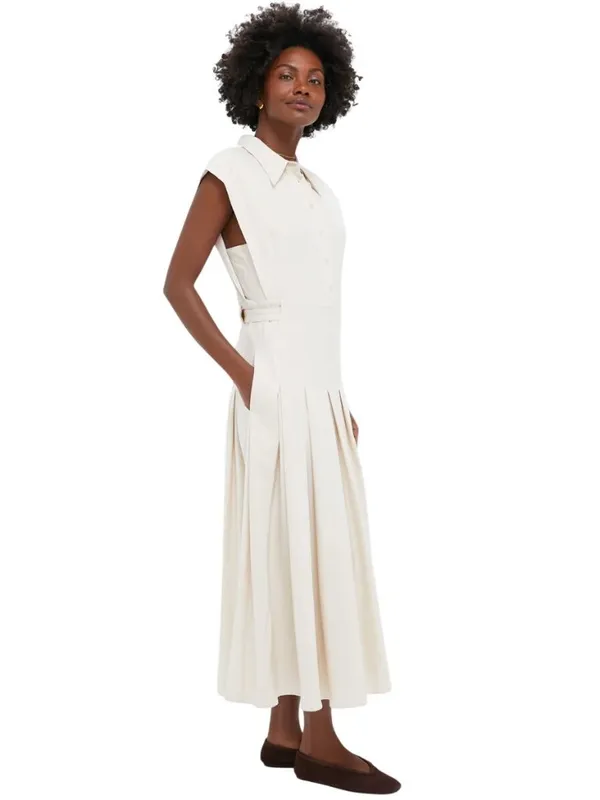En Saison Quince Midi Shirt Dress in ecru Medium New Womens dresses - Image 12