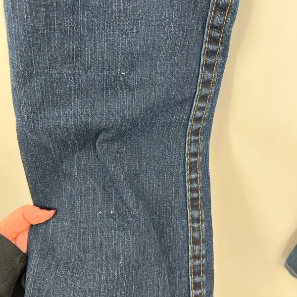True Religion back pocket logo bootcut denim blue jeans western style size 29 - Image 7