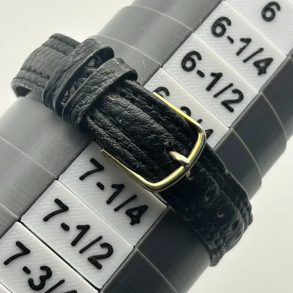 Geneva Gold-tone Black Dial & Leather Strap Minimalist Watch Working - Image 8
