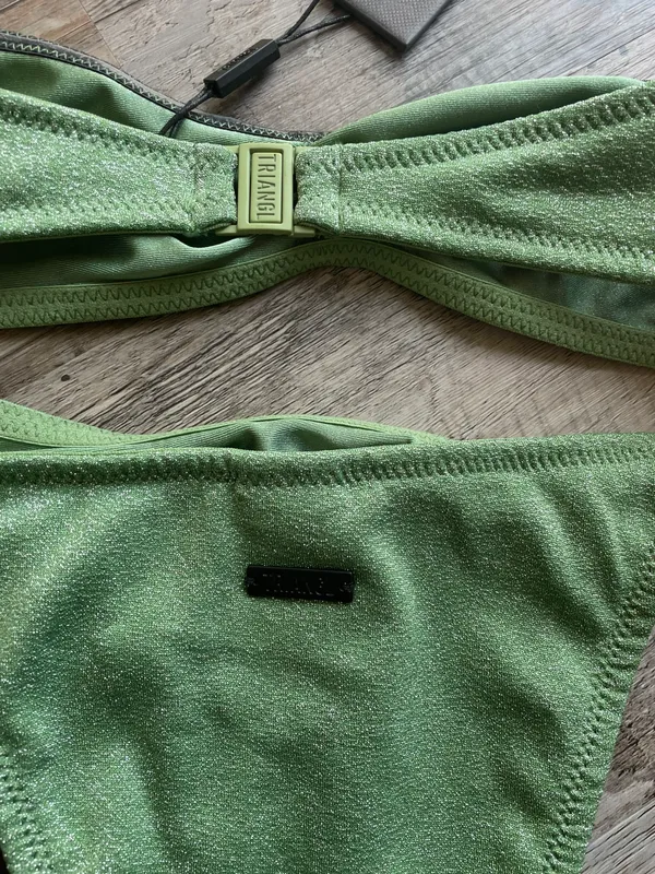 New! swim suit bikini fawn green sparkle - Image 8
