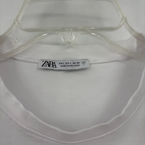 Zara White Crop T-Shirt - Image 4