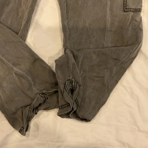 Free People Gray Cropped Jogger Pants - Image 3