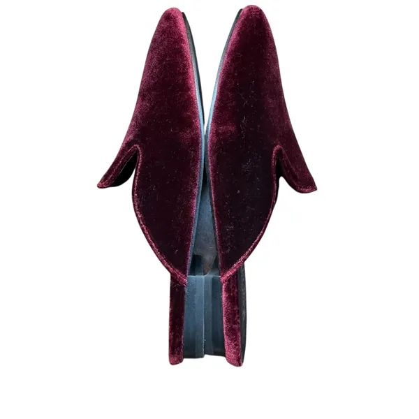 Hey Girl By Corkys Shoes Womens Size 7 Red Velvet Spotlight Loafer Mules Slip On - Image 6