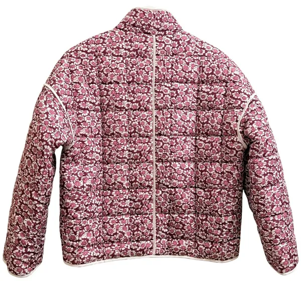 Quilted Rain‎ Puffer Jacket Womens Small Cropped Dainty Floral Spring Bloomcore - Image 4