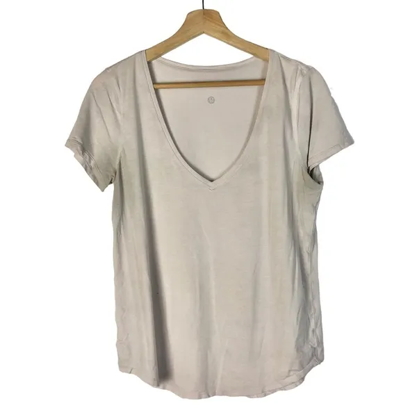 Lululemon Love Tee V Pink Glow Short Sleeve Athletic T-Shirt 6‎ - Image 3