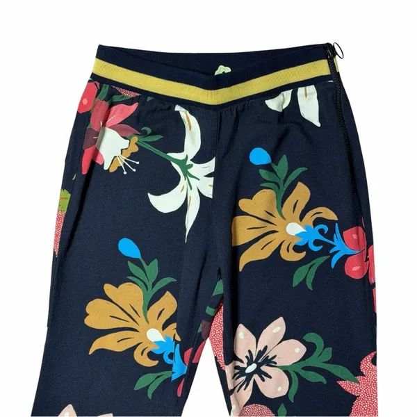 Farm Rio x Anthropologie Floral Calla Flared Pants Womens XS - Image 3
