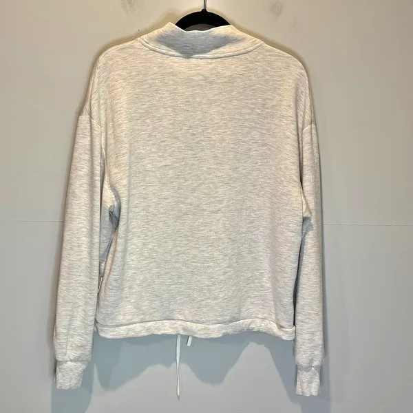 Varley Betsy Mock Neck Heather Gray Sweatshirt - size Small - Image 5