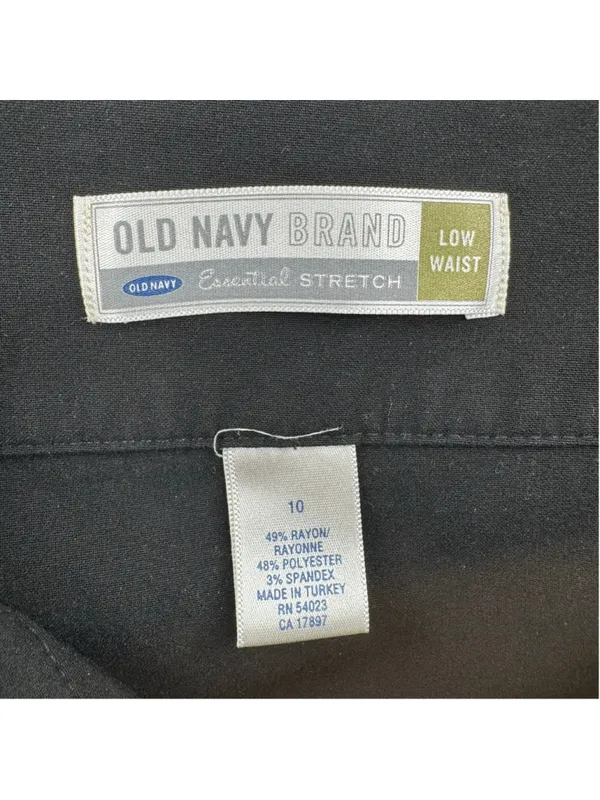 Old Navy Black Pleated Mini Skirt Low Waist Academia Y2K Inspired Women’s Sz 10 - Image 4