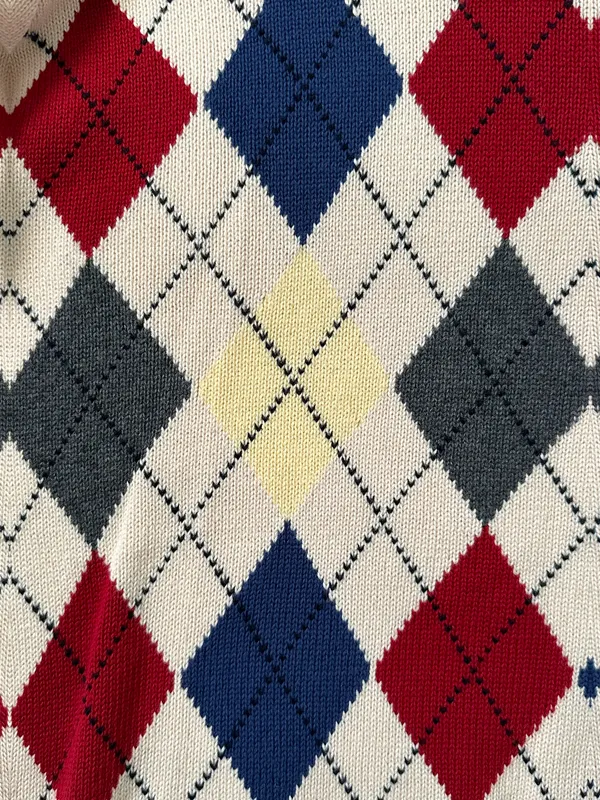 Brandy Melville Cream Argyle Sweater - Image 4