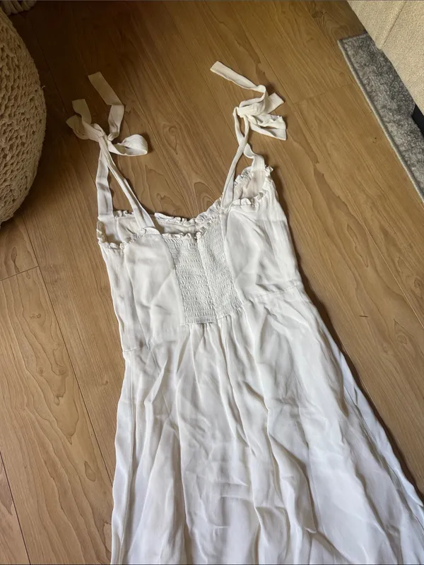 Reformation  Tie-Shoulder Ruffle Midi Dress - Image 4