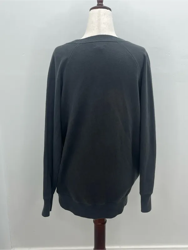Aerie Women's Charcoal Grey Pullover Sweatshirt with Pockets Oversized XXS - Image 5