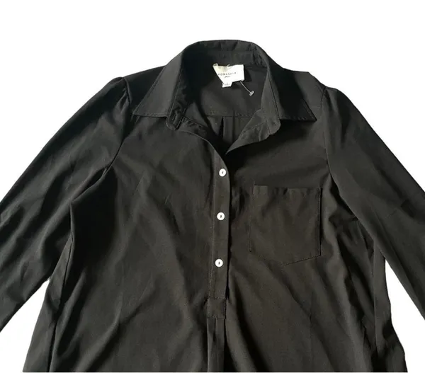 Tuckernuck Pomander Place Black Crepe Callahan Shirt Dress Women’s Size Large - Image 9