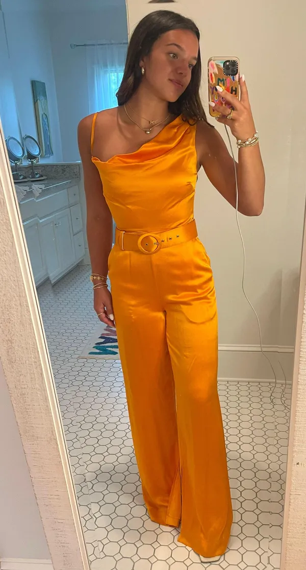 Nicholas Orange Jumpsuit Size 00 - Image 4