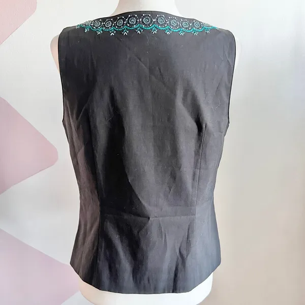 Vintage Ann Taylor Embroidered Tank Top‎ Y2K Cottagecore Retro Sz 8 - Image 3