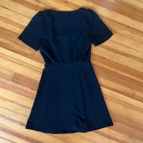 Sézane Lianne Square Neck Mini Dress in Black Size 34/2/XS - Image 4