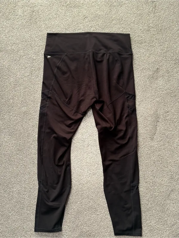 Fabletics Black High-Waist Leggings with Logo Tag - Image 2