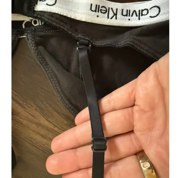 Calvin Klein Women's Black Unlined Triangle‎ Carousel Bra/ Bralette Size Small - Image 5