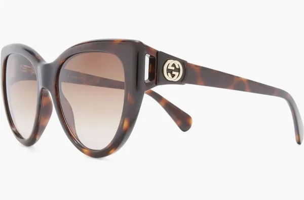 Authentic GUCCI 56 Cat eye Havana Acetate sunglasses - Image 2