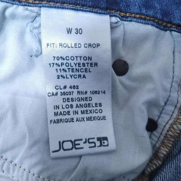 Joe’s Jeans Skinny Crop Jeans Womens Size 30 Blue Mid Rise Distressed Stretch - Image 8