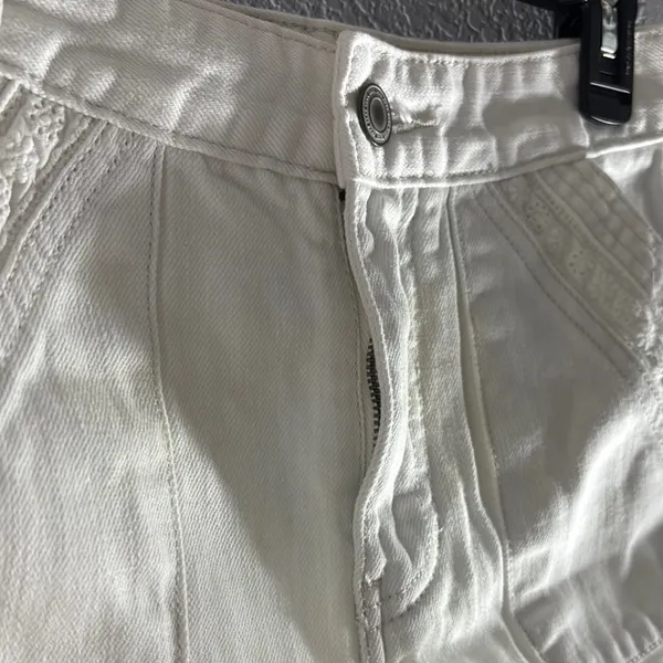 Free People Sweet Surrender White Jean Shorts - Image 6