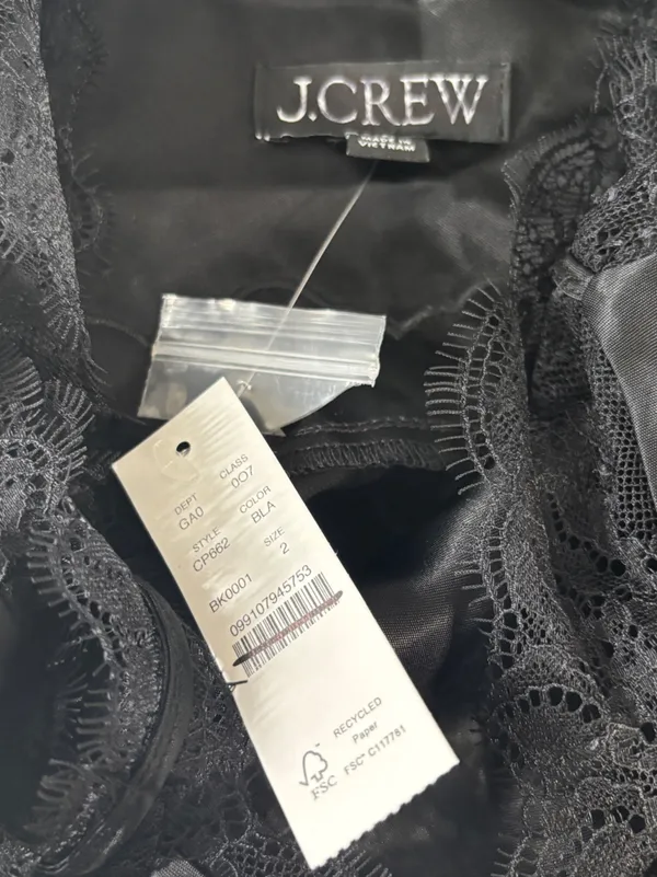 J.Crew Lace-trim tank top in luster charmeuse - Image 5