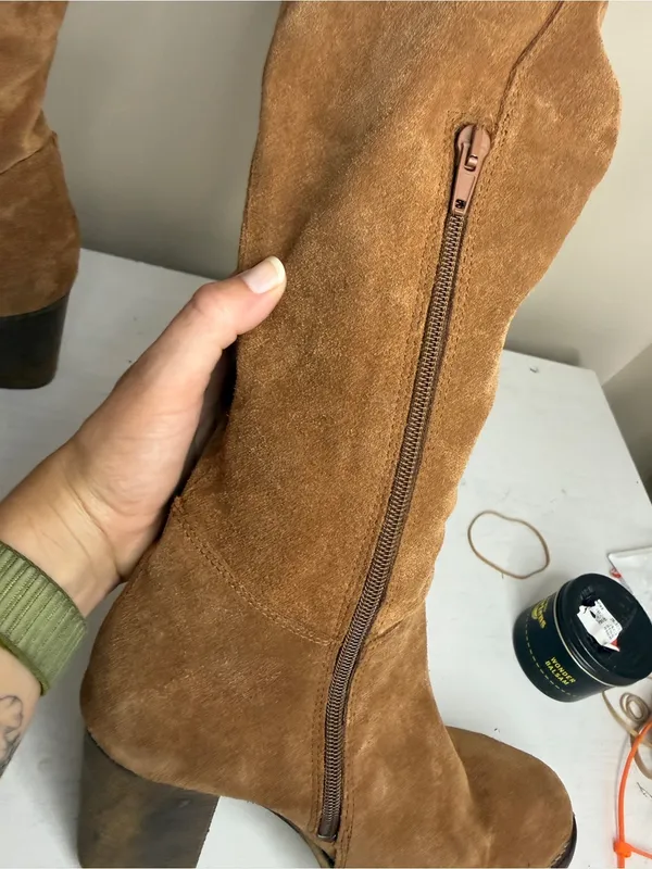 Mark Jenkins OTK Tan Suede Boot 9 - Image 11