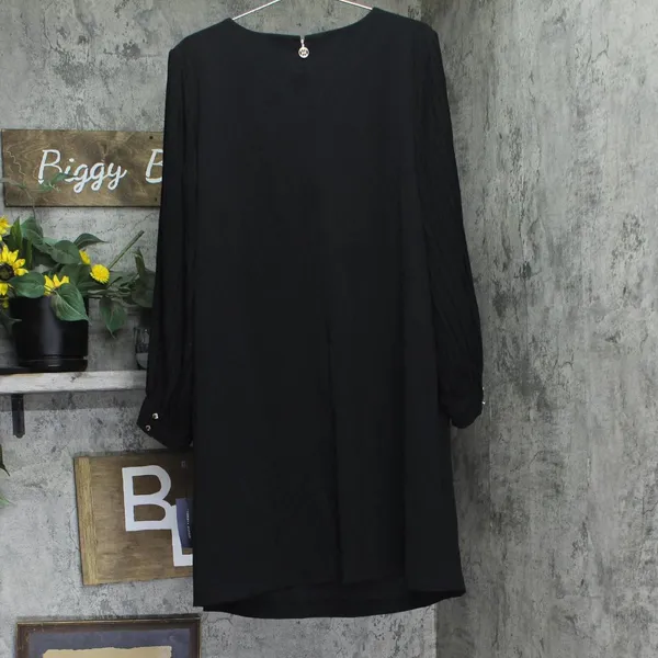 NWT Tommy Hilfiger Womens Plus Scuba Crepe Cocktail and Party Dress Black 20W - Image 4